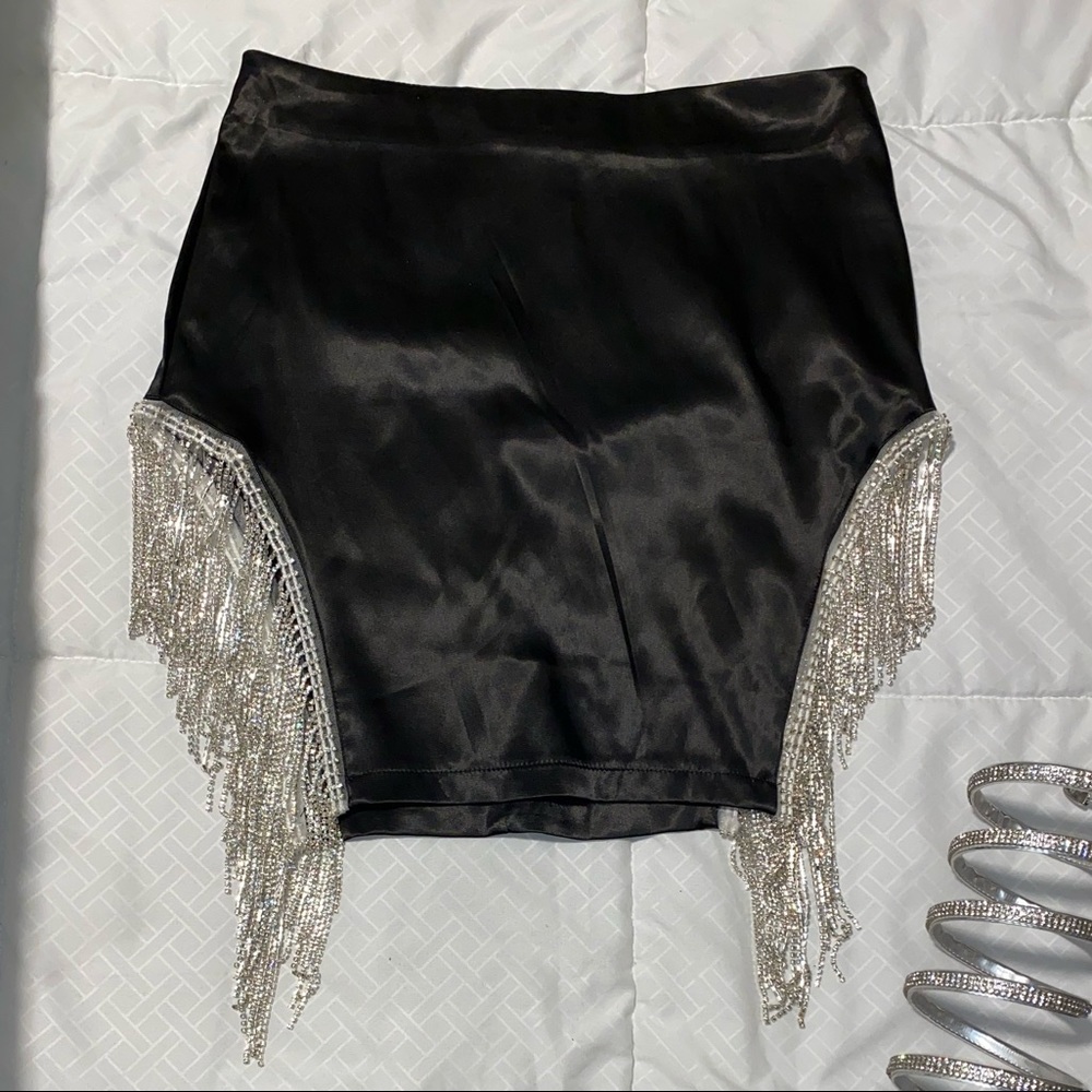Diamond Heels with Matching Black & Diamond Skirt